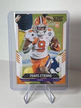 Travis Etienne Score Rookie Card - Orange & White